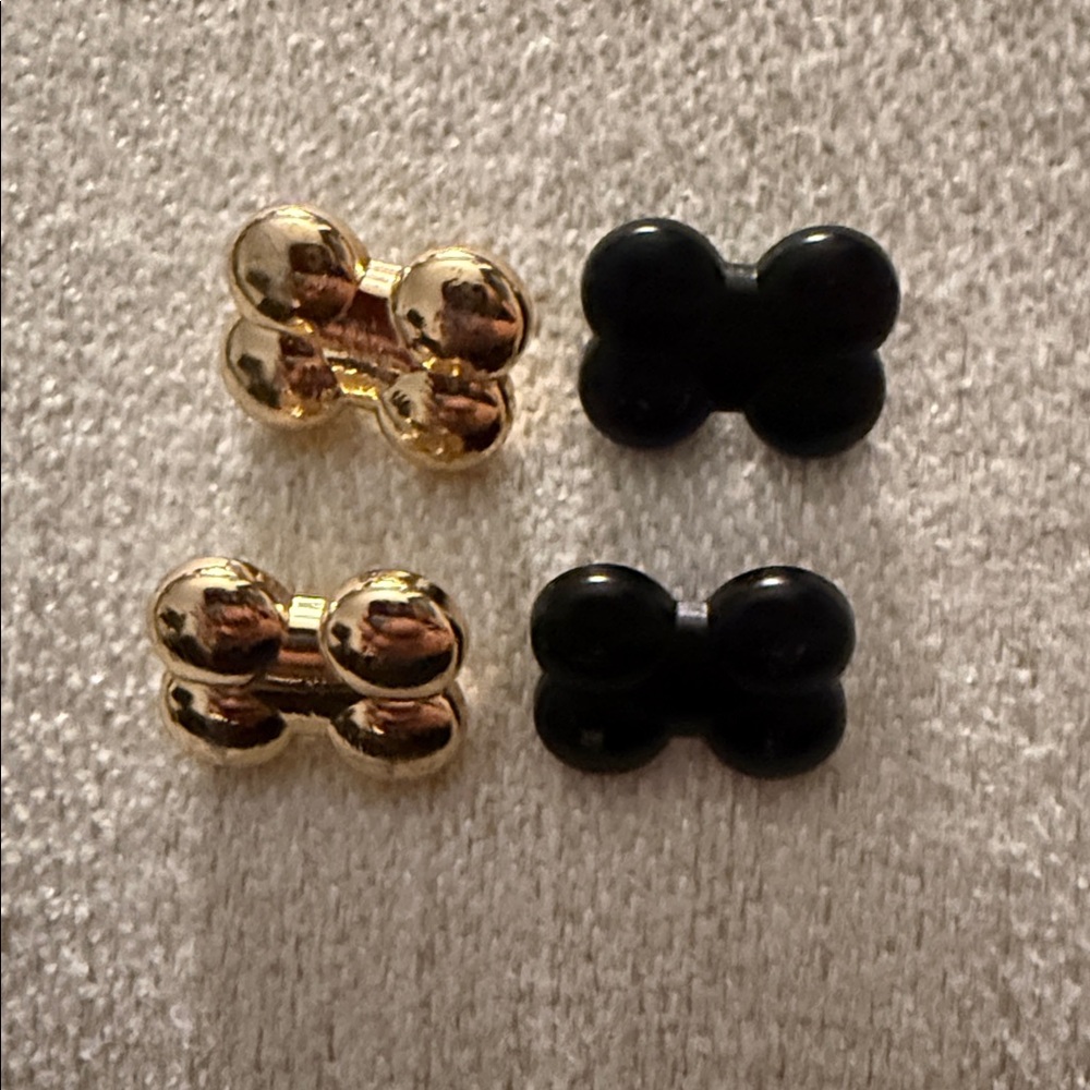 Gold and Black Bonefly Charms